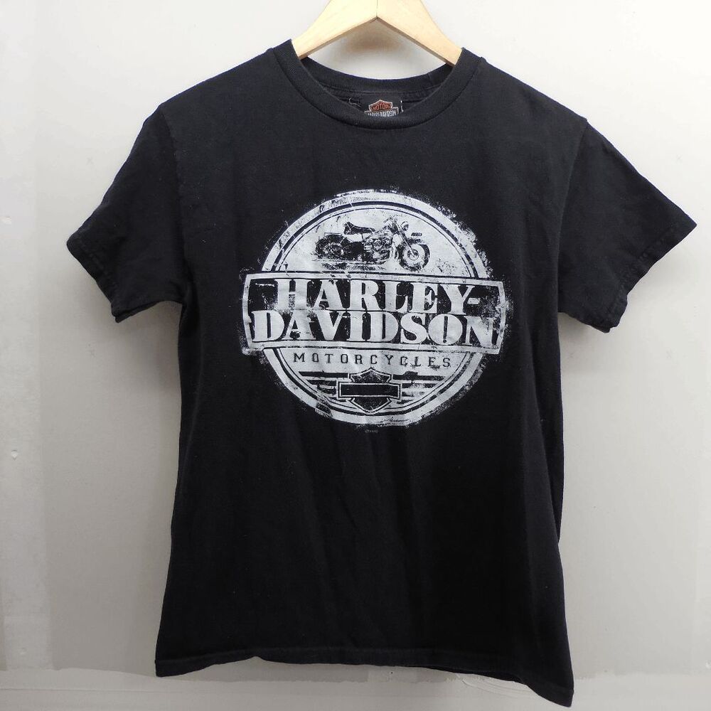 Harley Davidson Vintage Y2K Style Printer T-Shirt Thunder Mountain Loveland Co S